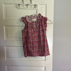 Xirena Floral Sleeveless Top - Red and Blue